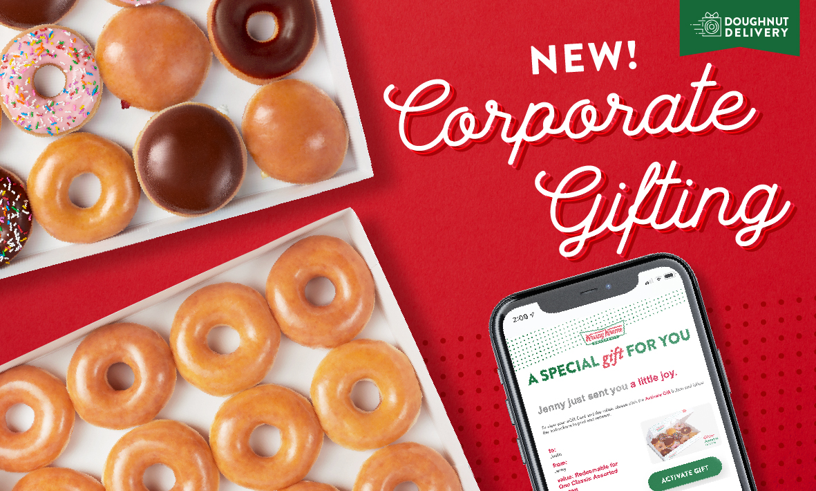 Sweet gifting ideas to show your appreciation. Corporate gifting for clients, customers, and employees is easy with Krispy Kreme doughnuts!  Buy gifts in bulk and save time and money.  Truly a win-win