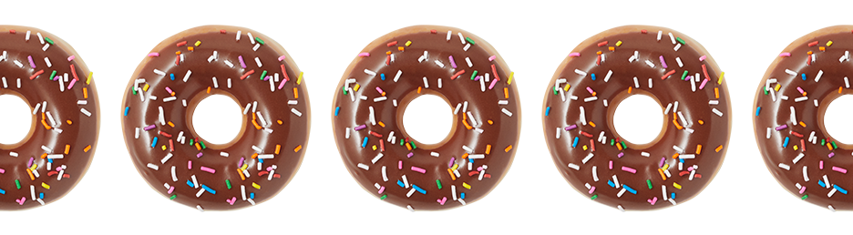 Chocolate Iced Glazed Doughnut with Sprinkles banner